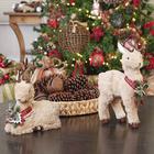 Enfeite Boneco Rena Plástico Marrom 36x21x11cm Cromus