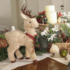 Enfeite Boneco Rena Plástico Marrom 36x21x11cm Cromus