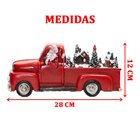 Enfeite Camionete Natalina Papai Noel Musical Com Led 28cm