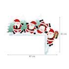 Enfeite Canto De Porta Decoração De Natal Papais Noéis Na Nev