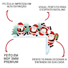 Enfeite Canto De Porta Decoração De Natal Papais Noéis Na Nev