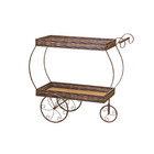 Enfeite Carrinho De Cha Marrom