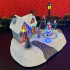 Enfeite Casinha Boneco De Neve Giratório Com Som