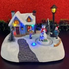 Enfeite Casinha Boneco De Neve Giratório Com Som