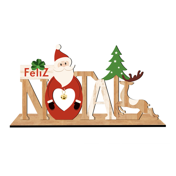 Enfeite Centro De Mesa Ceia De Natal Placa Decorativa - Wp Co