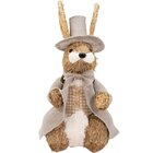 Enfeite Coelhinho De Páscoa Coelho Em Palha Artesanal 37cm