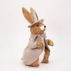 Enfeite Coelhinho De Páscoa Coelho Em Palha Artesanal 37cm