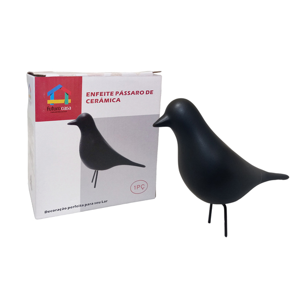 Enfeite De Cerâmica Estilo Passarinho Decora Casa Escritório