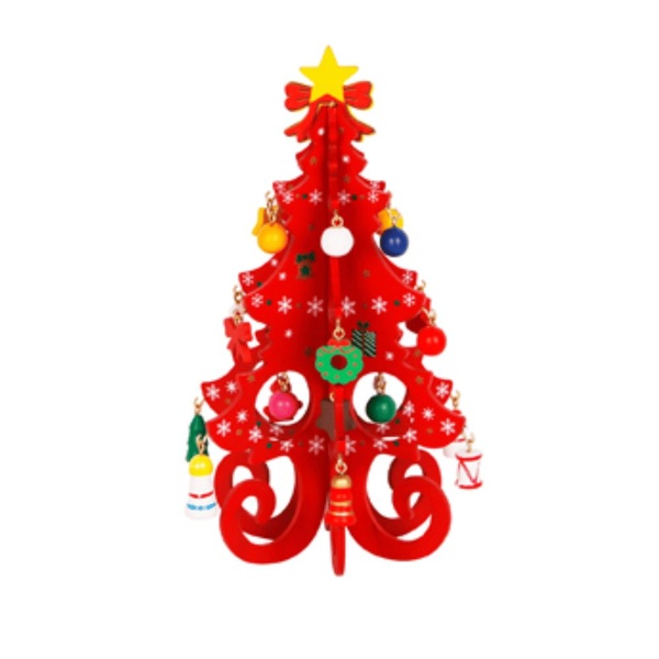 Enfeite De Madeira Árvore De Natal 19x10cm