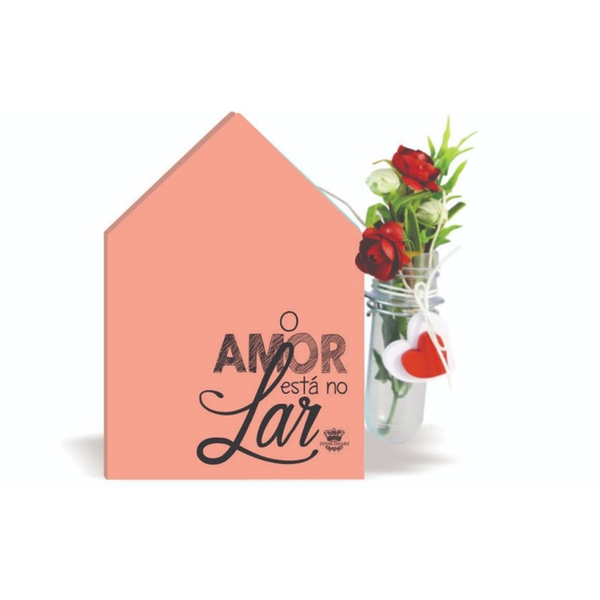 Enfeite De Mesa Casinha Com Tubete O Amor Está No Lar 15 X 13