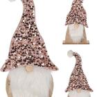 Enfeite De Mesa Papai Noel Sueco Com Glitter E Lantejoulas11x