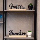 Enfeite De Metal Com Base Em Madeira Gratidão 10 5x27x4 Cm -