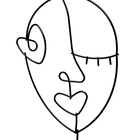 Enfeite De Metal Com Base Em Madeira Rosto Coração 30x17x4 Cm