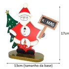 Enfeite De Natal Boneco Papai Noel De Madeira