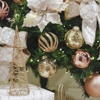 Enfeite de Natal Cone Ouro 8x8x26cm Cromus