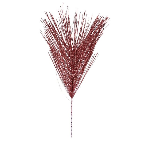 Enfeite De Natal Grass Com Glitter Vermelho 33cm
