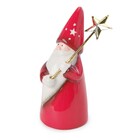Enfeite de Natal Noel com Estrela Vermelho e Branco 6x6x14cm Cromus