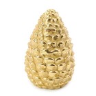 Enfeite de Natal Pinha Ouro 10x10x16cm Cromus