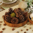 Enfeite de Natal Pinhas Marrom com 2 Peças 12x7cm Cromus