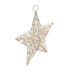 Enfeite de Natal Rattan Ouro 1x15x15cm Cromus