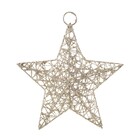 Enfeite de Natal Rattan Ouro 1x15x15cm Cromus