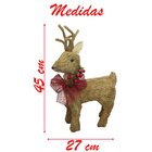 Enfeite De Natal Rena De Palha Natalina 45cm