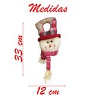 Enfeite De Porta Natal Boneco De Neve Feltro 33cm