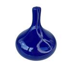 Enfeite Decoração Sala Quarto Vaso Garrafa Redondo Azul Bic