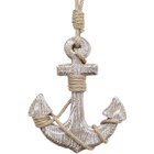 Enfeite Decorativo Ancora Náutica De Madeira Casa Praia Mar