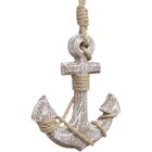 Enfeite Decorativo Ancora Náutica De Madeira Casa Praia Mar