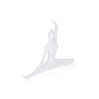 Enfeite Decorativo Bailarina Em Cerâmica Branco 13x16x3 5cm F