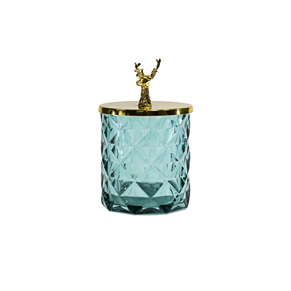 Enfeite Decorativo Banheiro Vidro Azul Verde Água Detalhes Ta