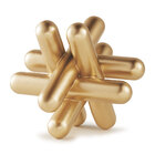 Enfeite Decorativo "barras" Em Poliresina Dourado 10 5x12 5 C