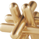 Enfeite Decorativo "barras" Em Poliresina Dourado 17x20 Cm -