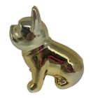 Enfeite Decorativo Cachorro Bulldog 13cm Dourado