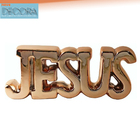 Enfeite Decorativo Cerâmico Palavra Jesus Rosé