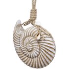 Enfeite Decorativo Concha Caracol De Madeira Casa Praia 21cm