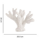 Enfeite Decorativo "coral" Em Poliresina Off White 20x25 5 Cm