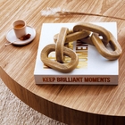 Enfeite Decorativo Corrente Elo Em Poliresina Madeira 8 5x52