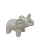 Enfeite Decorativo Elefante Branco De Cerâmica Trabalhado