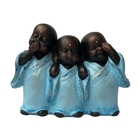 Enfeite Decorativo Estatueta Trio Da Sabedoria Branco