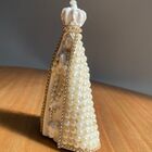 Enfeite Decorativo Imagem Santa Nossa Senhora Com Pérola Dour