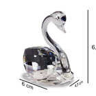 Enfeite Decorativo Ornamento Estatueta Cisne De Vidro Cristal