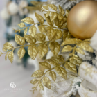 Enfeite Decorativo Para Árvore De Natal Folha Com Glitter Dou