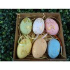 Enfeite Decorativo Páscoa 12 Ovos Pendentes Coloridos