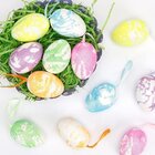 Enfeite Decorativo Páscoa 18 Ovos Pendentes Coloridos