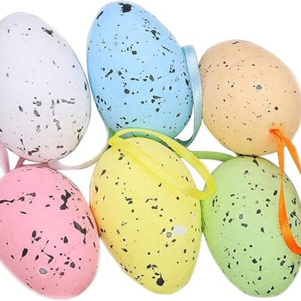 Enfeite Decorativo Páscoa 30 Ovos Pendentes Coloridos