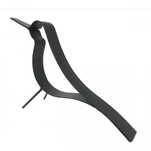 Enfeite Decorativo Passaro De Metal Preto 20cm - Mart