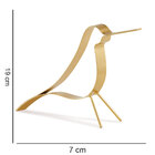 Enfeite Decorativo "pássaro" Em Metal Dourado 19x7 Cm - D'ros