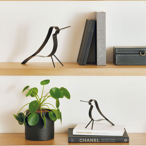 Enfeite Decorativo Pássaro Em Metal Preto 19x7cm M02 - D'rossi